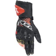 ALPINESTARS GP TECH 2 gloves, black/white/fluo red, 2025 - Motorcycle Gloves