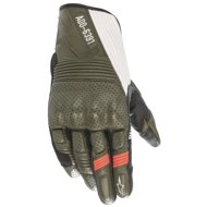 ALPINESTARS KEI gloves DIESEL JEANS collection, green/black/red/white, size 5.5 mm. L - Motorcycle Gloves