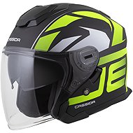 CASSIDA Jet Tech 2.0 RoTo 2025, black matt/yellow fluo/white, size 2.0. L - Motorbike Helmet