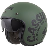 CASSIDA Helmet Oxygen 20 Gear 2025, matt green/black, size 2025, size 5.5 mm, with a helmet. XS - Motorbike Helmet