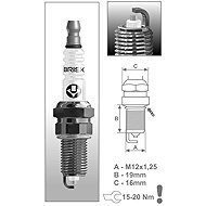 BRISK spark plug BR12YS-9 Silver series - Spark Plug