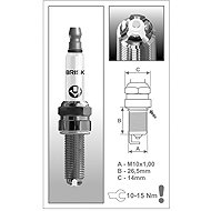 BRISK spark plug COR12LGS Silver Racing - Spark Plug