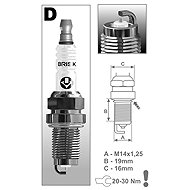 BRISK spark plug DOR12YS-1 Silver Racing series - Spark Plug