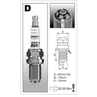 BRISK spark plug DR17SXC Premium EVO series - Spark Plug