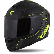 CASSIDA Helmet Integral GT 2.1 Flash 2026, black matt/yellow fluo/dark grey, size 2.1. XS - Motorbike Helmet