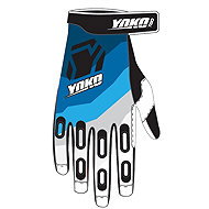 YOKO Motocross gloves TWO, black/white/blue, size 2.5 mm, w/r. XXL (11) - Motorcycle Gloves