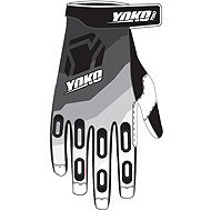 YOKO Motocross gloves TWO, black/white/grey, size 2.5 mm, w/r. L (9) - Motorcycle Gloves
