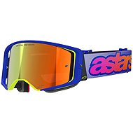 ALPINESTARS Supertech Vision Vista 2026 goggles, blue/yellow/purple, mirrored red plexi - Motorcycle Glasses