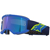 ALPINESTARS Vision 5 Corp 2026 goggles, blue/yellow fluo/black, mirrored blue plexi - Motorcycle Glasses