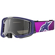ALPINESTARS Vision 8 Corp 2026 goggles, purple/clear, mirrored silver plexi - Motorcycle Glasses