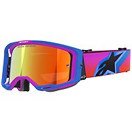 ALPINESTARS Vision 8 Corp 2026 goggles, blue/purple/orange, mirrored red plexi - Motorcycle Glasses