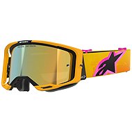 ALPINESTARS Vision 8 Corp 2026 goggles, orange/yellow/pink, mirrored gold plexi - Motorcycle Glasses