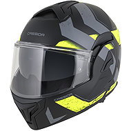 CASSIDA Helmet MultiFlip Korp 2026, black matt/yellow fluo/grey, size 2026 XS - Motorbike Helmet