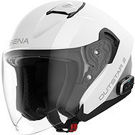 SENA Mesh helmet with headset Outstar 2, glossy white, size 4, with headband, size 4, with headband. - Motorbike Helmet