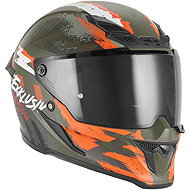 NOX EXKLUSIV Helmet GOLIATH CUT´D 2026, khaki matt, orange, size 4.5 mm, mm. XL - Motorbike Helmet