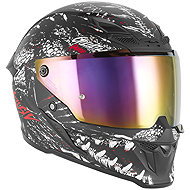 NOX EXKLUSIV Helmet GOLIATH RAPTOR 2026, black matt, white, red, size 2.5 mm. S - Motorbike Helmet