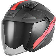 NOX Helmet N130 EKTO 2026, black matt, red, size 2.5 mm, w. S - Motorbike Helmet