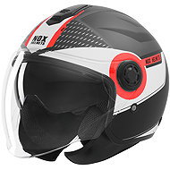 NOX Helmet N182 ROUND 2026, black matt, red, size 4.5 mm, w/o helmet. XL - Motorbike Helmet