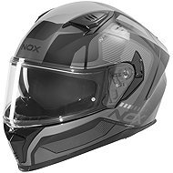 NOX helmet N402 MENTOR 2026, black, silver, size 2.5 mm. L - Motorbike Helmet