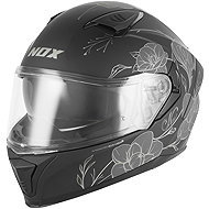NOX helmet N402 SPRING 2026, matte black, silver, size M - Motorbike Helmet