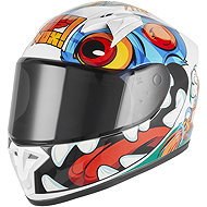 NOX helmet N731 SCRAPPY 2026, child helmet, white, multi-coloured, circumference 49 - 50 cm, size 4. - Motorbike Helmet