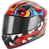 NOX helmet N731 SCRAPPY 2026, child helmet, red, multi-coloured, circumference 53 - 54 cm, size 5.5  - Motorbike Helmet