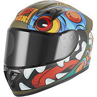 NOX helmet N731 SCRAPPY 2026, children's, khaki, multi-coloured, circumference 49 - 50 cm, size 4.5  - Motorbike Helmet