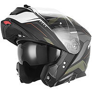 NOX Helmet N967 CONQUER 2026, black matt, khaki, orange, size 2.5 mm. L - Motorbike Helmet