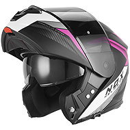 NOX Helmet N968 SHIFT 2026, black matt, white, pink, size 2.5 mm. S - Motorbike Helmet