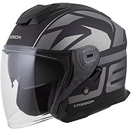 CASSIDA Helmet Jet Tech 2.0 RoTo 2026, black matt/ grey/white, size 2.0, mm. L - Motorbike Helmet