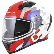 CASSIDA Helmet Orbit Track 2026, red fluo/white/purple/black, size 2026 M - Motorbike Helmet