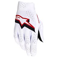 ALPINESTARS gloves SUPERTECH MX 2026, white/black/red - Motorcycle Gloves