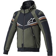 ALPINESTARS SEKTOR 2 TECH HOODIE, zelená/černá/oranžová fluo, vel. 2XL - Bunda na motorku