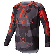 ALPINESTARS RACER HOLLOW, grey camo/fluorescent orange, 2025, size S - Jersey