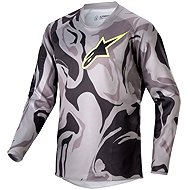 ALPINESTARS RACER TACTICAL, dětský, šedý camo/žlutý fluo/černý, 2024, vel. S - Dres