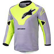 ALPINESTARS RACER VEIL KIDS, dětský, šedý/žlutý fluo, 2025, vel. 2XS - Dres