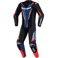ALPINESTARS GP FORCE V2 One-Piece Leather Suit, Black/Blue/Red Fluo, 2026, Size 54 - Motorcycle overalls
