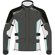 iXS EVANS-ST 2.0 X56048 Women’s Jacket – dark grey, light grey and turquoise – DM - Motorcycle Jacket