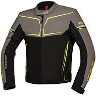 iXS Sportovní bunda TS-PRO-ST-PLUS X55060 černá-antraciová-limetková L - Motorcycle Jacket
