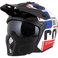 CASSIDA Cross Country Code Helmet, (White/Red/Blue/Black) 2026, Size L - Motorbike Helmet