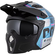 CASSIDA Helmet Cross Country Code, (Blue Pearl/Silver/Pink/Black) 2026 Size 2XL - Motorbike Helmet