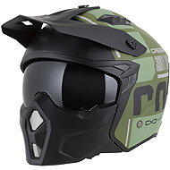 CASSIDA Cross Country Code Helmet, (Matt Green/Grey/Black) 2026 Size M - Motorbike Helmet