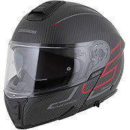 CASSIDA Modulo 2.1 Plus Carbon Helmet, (carbon/red/reflex silver/black) 2026 size M - Motorbike Helmet