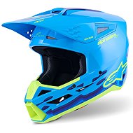ALPINESTARS Přilba S-M3 FORCE, (modrá/žlutá fluo) 2027 vel. L - Motorbike Helmet