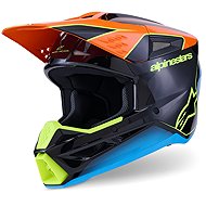 ALPINESTARS Přilba S-M3 FRAY, (černá/oranžová fluo/žlutá fluo/tyrkysová) 2026 vel. XS - Motorbike Helmet