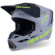 ALPINESTARS Přilba S-M3 RADIUM, (šedá mat/žlutá fluo/černá) 2027 vel. XL - Motorbike Helmet