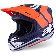 ALPINESTARS Přilba SUPERTECH S-M7 CORE, (oranžová/modrá/bílá/matná) 2027 vel. XL - Motorbike Helmet