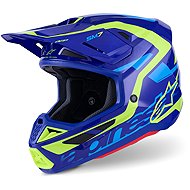 ALPINESTARS Přilba SUPERTECH S-M7 DEED, (modrá/žlutá fluo) 2027 vel. 2XL - Motorbike Helmet