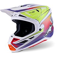 ALPINESTARS Přilba SUPERTECH S-M7 FUSE, (bílá/žlutá fluo/fialová) 2027 vel. 2XL - Motorbike Helmet