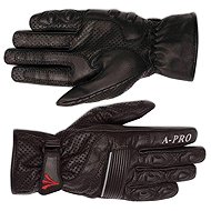 A-PRO FILTER black leather motorcycle gloves 2XL - Motorcycle Gloves